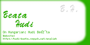 beata hudi business card